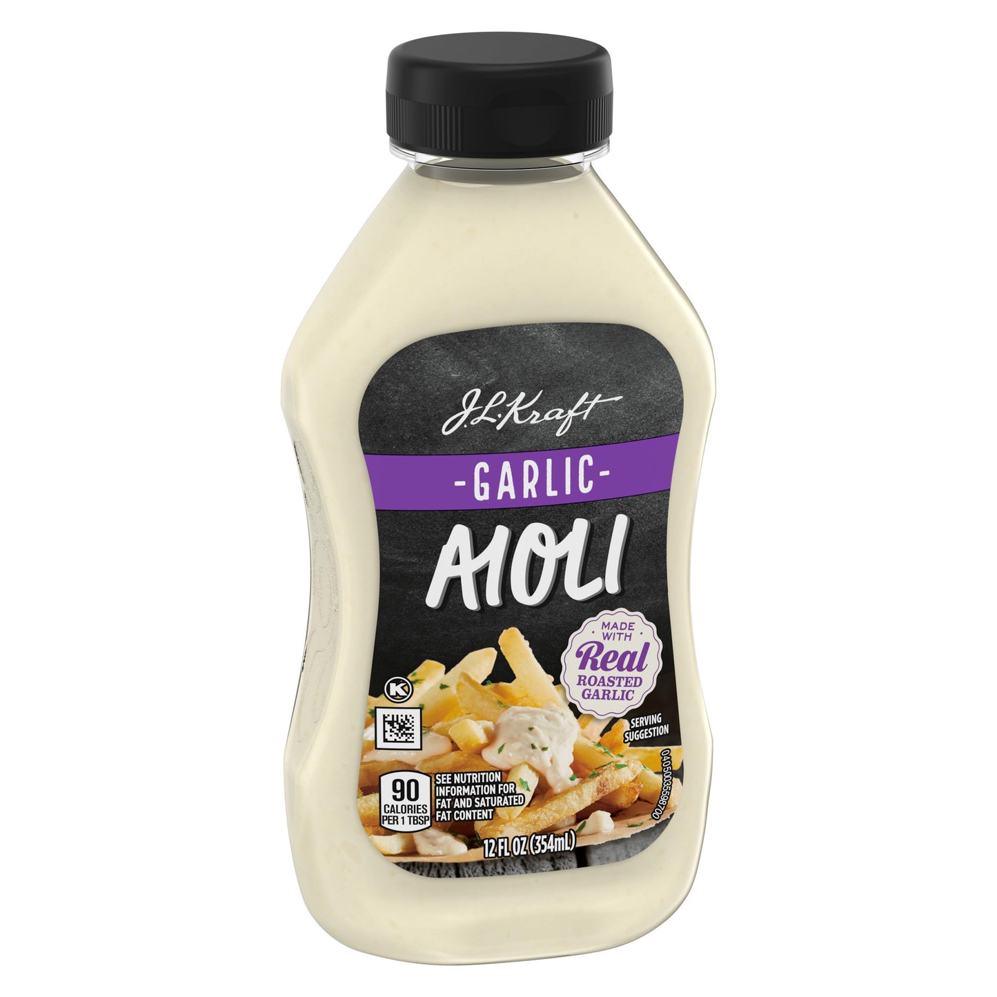 Kraft Mayo Garlic Aioli (12 oz Bottle) (Packaging may vary) (Pack of 2)