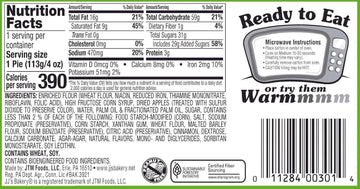 Generic JJs Apple Snack Pies, Fresh-Baked, Nut-Free, Kosher Parve, 4 Oz Each, Pack of 6