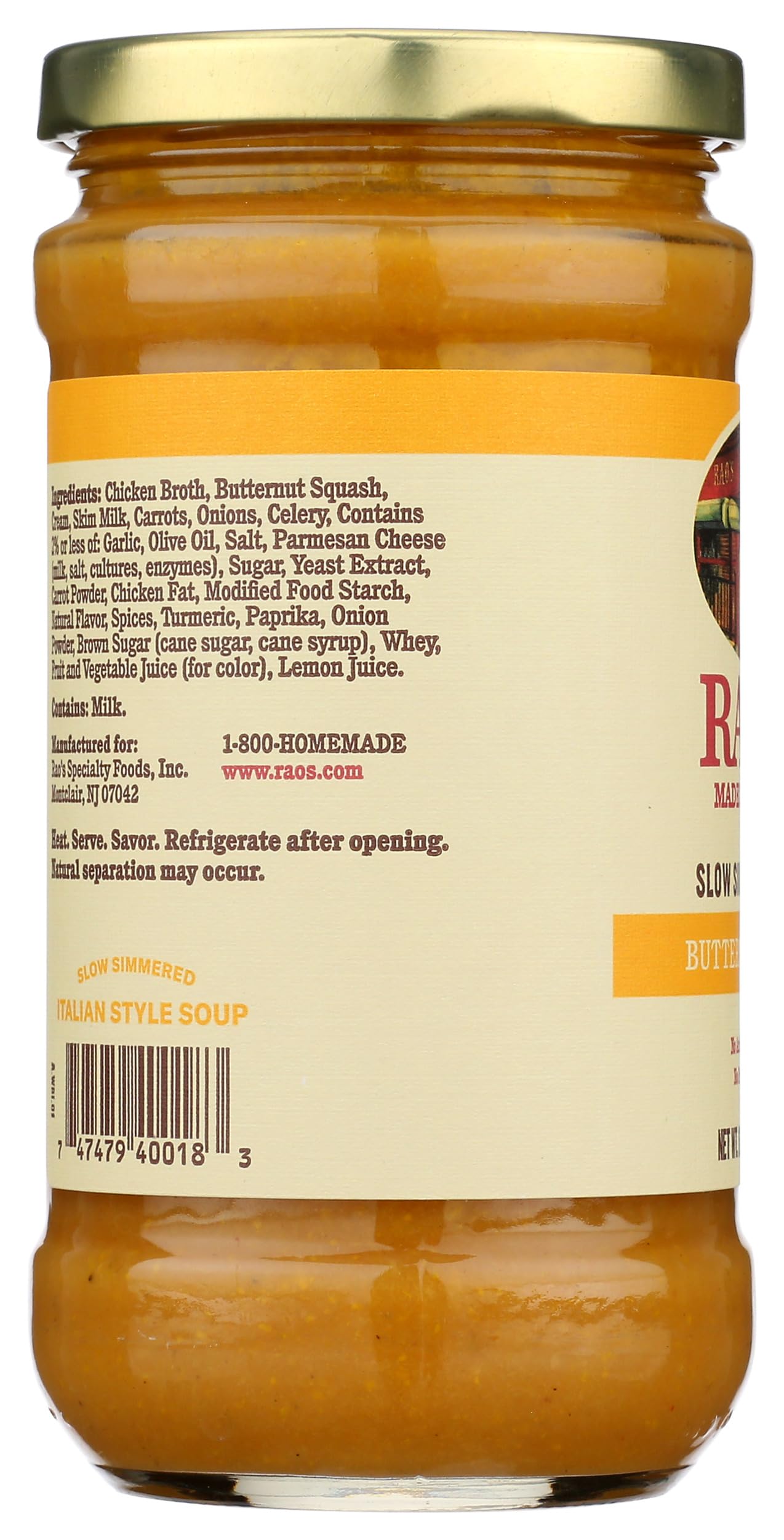 Raos Homemade Slow Simmered Soup, Butternut Squash, 16 Ounce (Pack of 6)