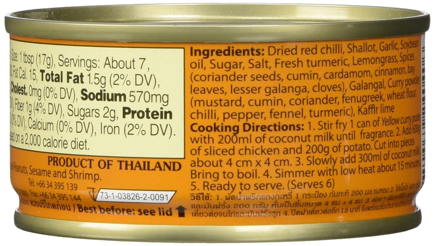 Maesri Yellow Curry (Kang Karee) Paste Thai, 4 Oz