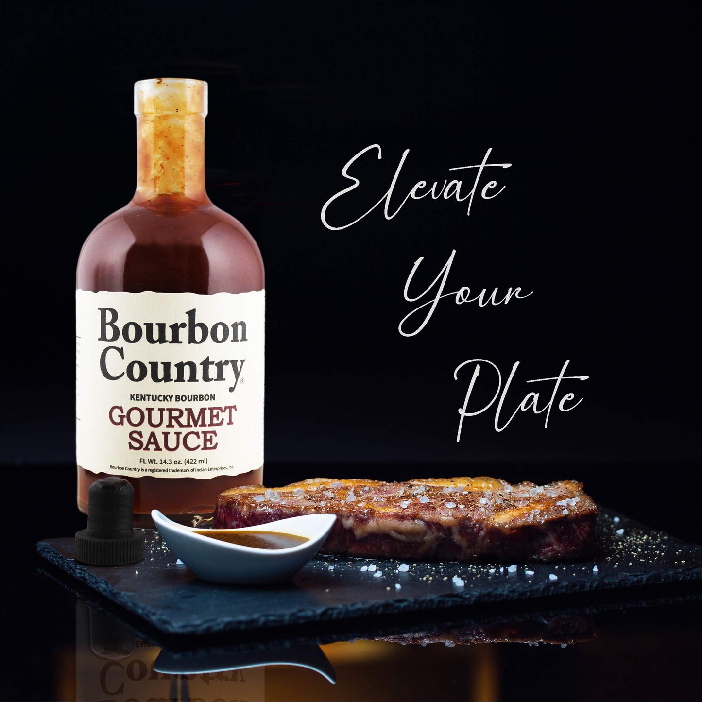 spirit-inspired flavor Country Gourmet Sauce Marinade & Cooking Sauce 14.3 Oz. - Perfect for Fish & Steak, Nappe Consistency