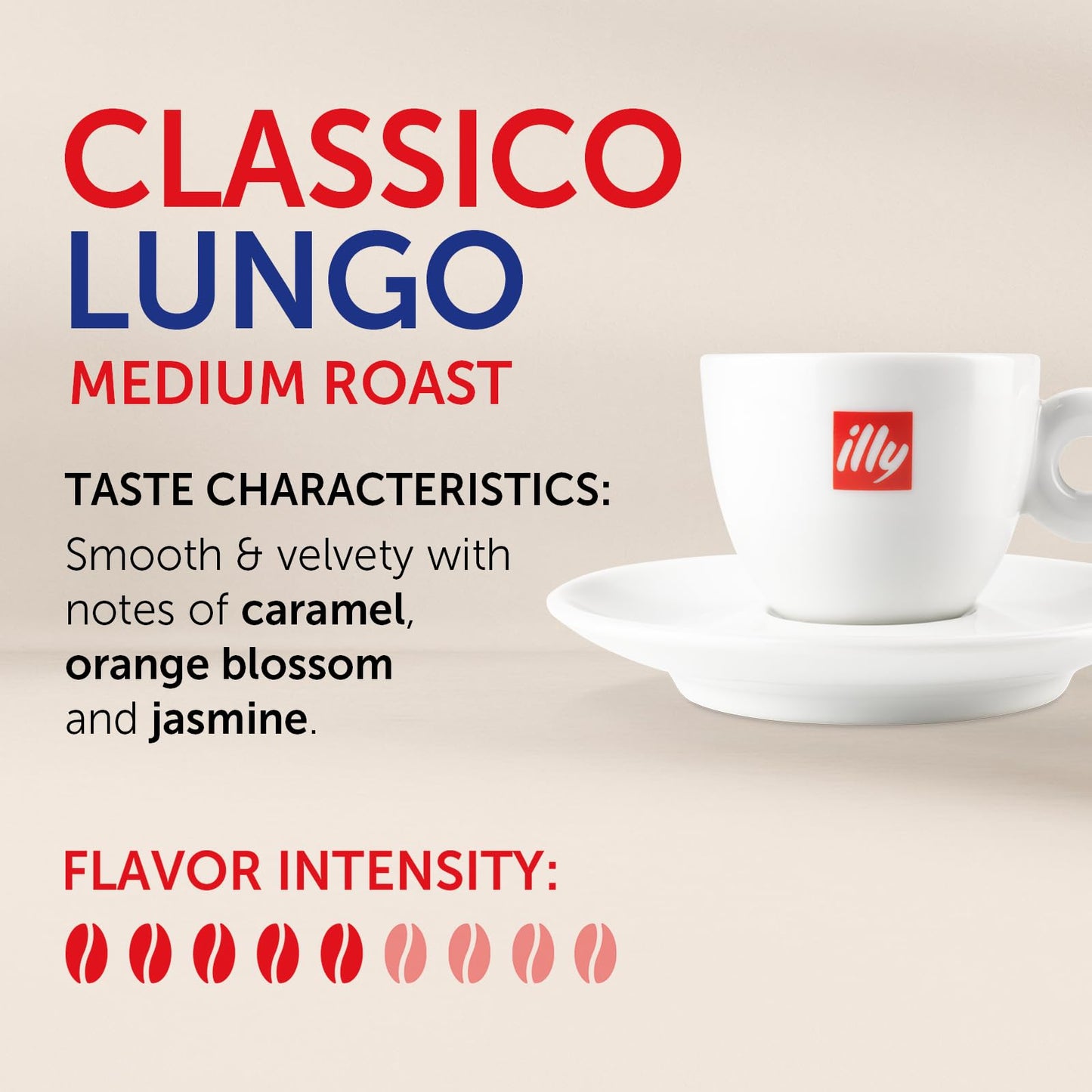 illy Coffee iperEspresso Capsules - Single-Serve Coffee Capsules & Pods - Single Origin Coffee Pods - Classico Lungo Medium Roast with Notes of Caramel - For iperEspresso Capsule Machines - 18 Count