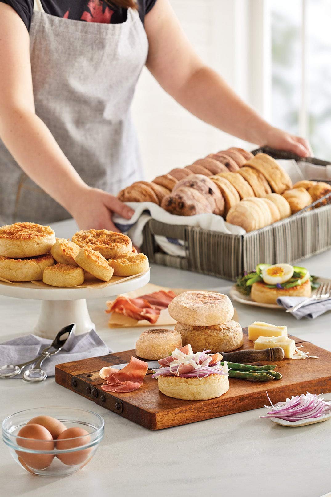 Wolferman's Traditional English Muffin Sampler, English Breakfast, Gift Basket Item, Breakfast Nook