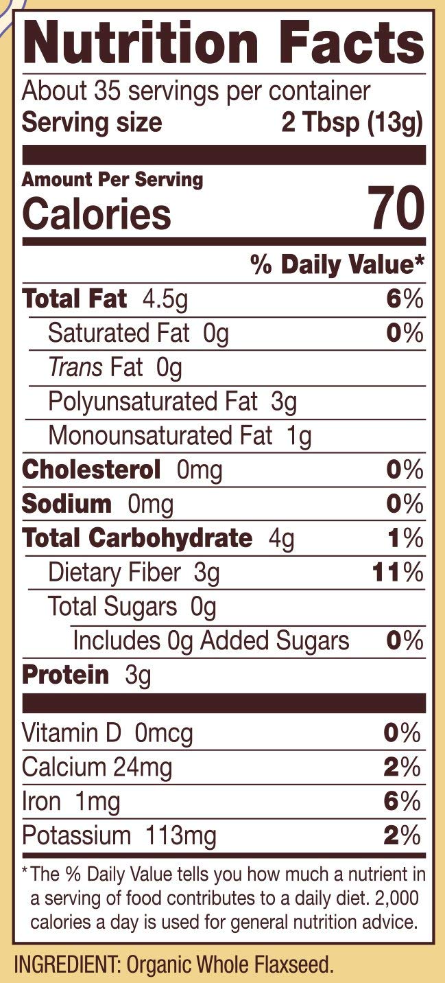 Bob'S Red Mill Organic Brown Flaxseed Meal, 32-Ounce (Pack Of 1)