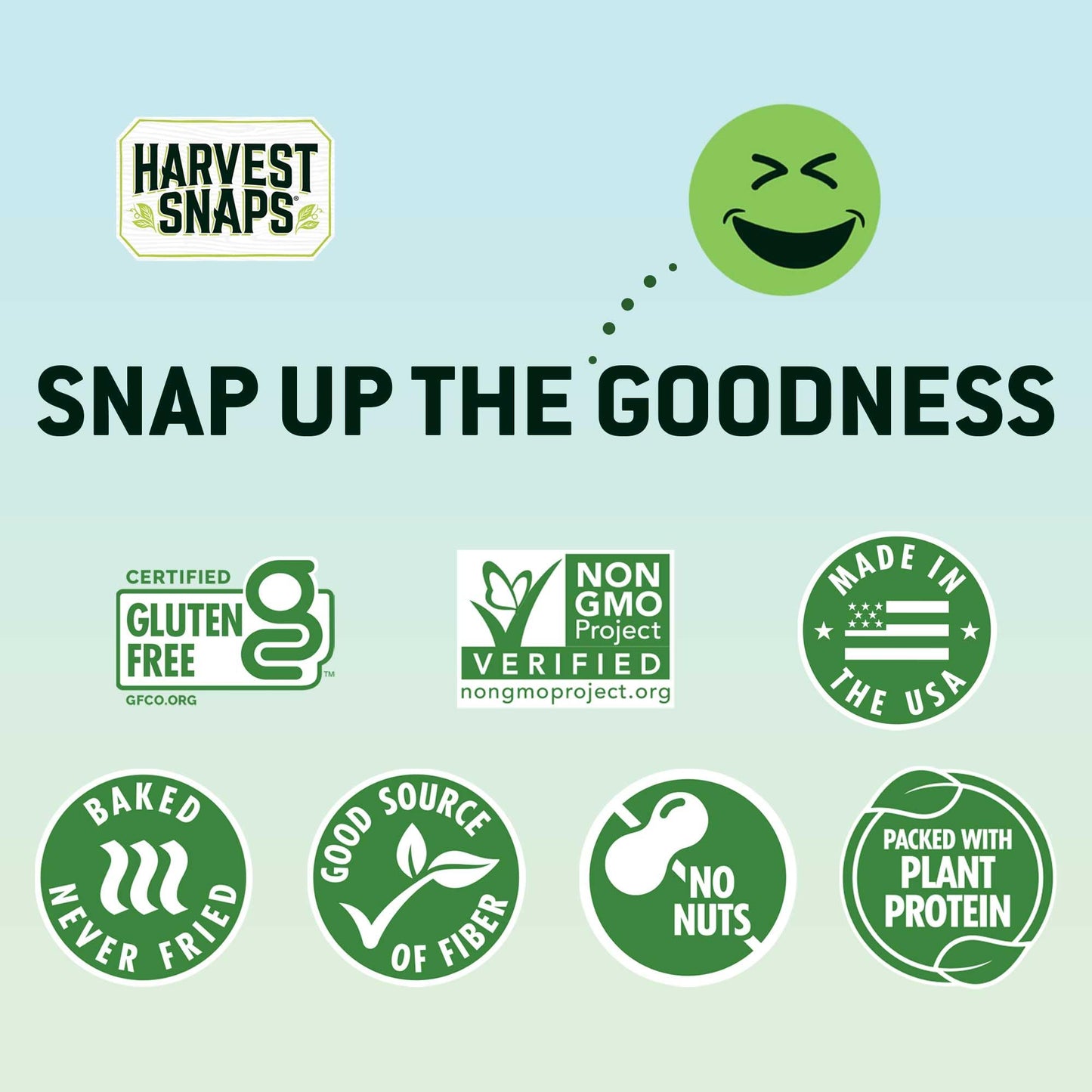 Harvest Snaps Veggie Chips (Single Serve Snack Crisps, 1.0 oz) | Powered by Plant Protein, Gluten Free, Non-GMO Baked Vegetable