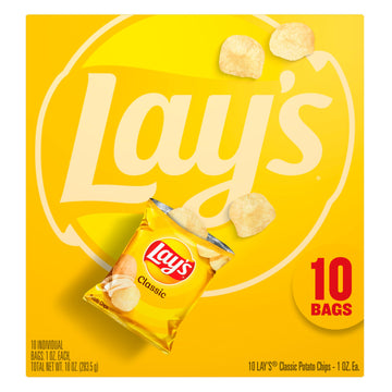 Frito Lay'S Classic Potato Chips Bags, 1 Oz, 10 Ct