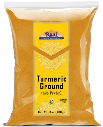 Rani Turmeric (Haldi) Root Powder Spice, (High Curcumin Content) 14Oz (400G) All Natural 100 Pure, Salt Free Vegan Gluten Friend