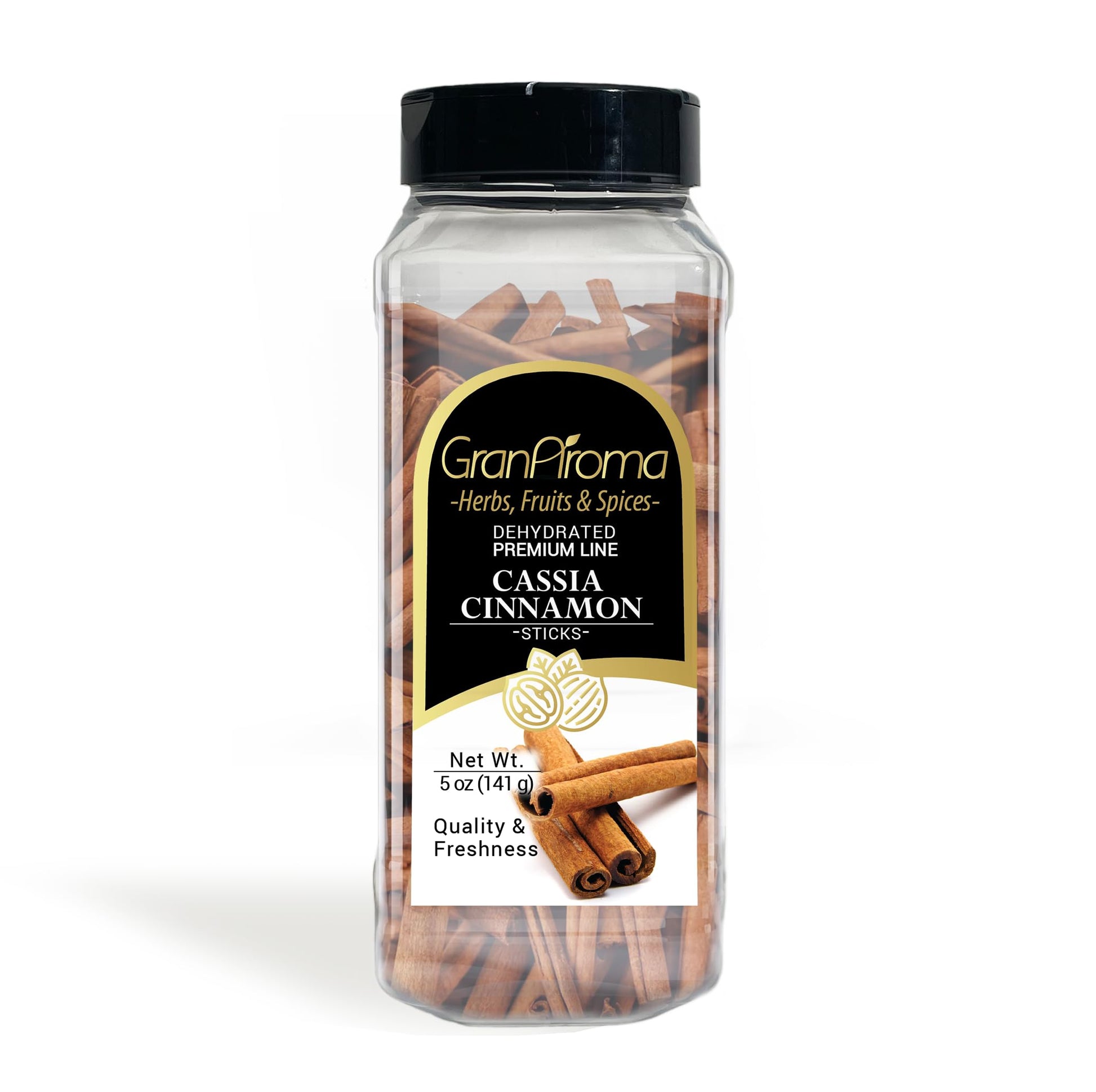 GranAroma Cassia Cinnamon Sticks, Aromatic & Sweet, Teas, Baking (5 Ounce)