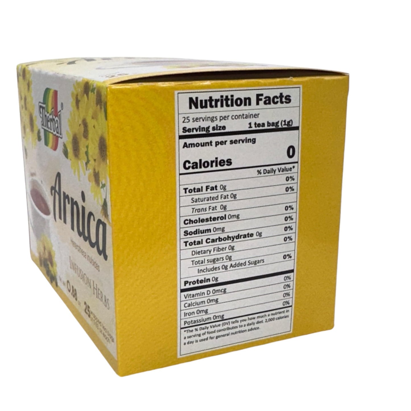 Therbal Arnica Infusion Herbs Tea, 0.03 Ounce (Pack of 25) - Natural Herbal Tea for Soothing Relief and Wellness