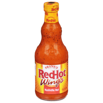 Franks RedHot Nashville Hot Wings Sauce, 12 fl oz, Pack of 1