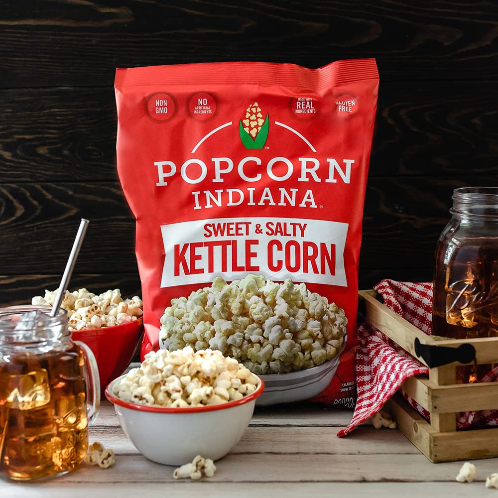 Popcorn Indiana Kettle Corn, King Size Bags Caddy, 2.1 Oz (Pack of 6)