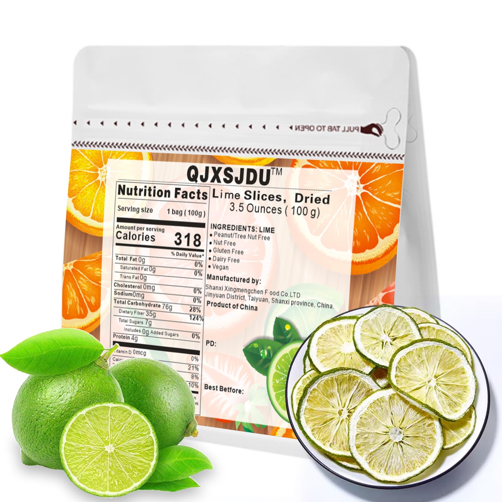Dried Lime Slices 3.5 Oz/100G Dehydrated Limes For Cocktails Old Fashioned Drink Garnish,No Sugar Fresh Dry Citrus Chips For Fru