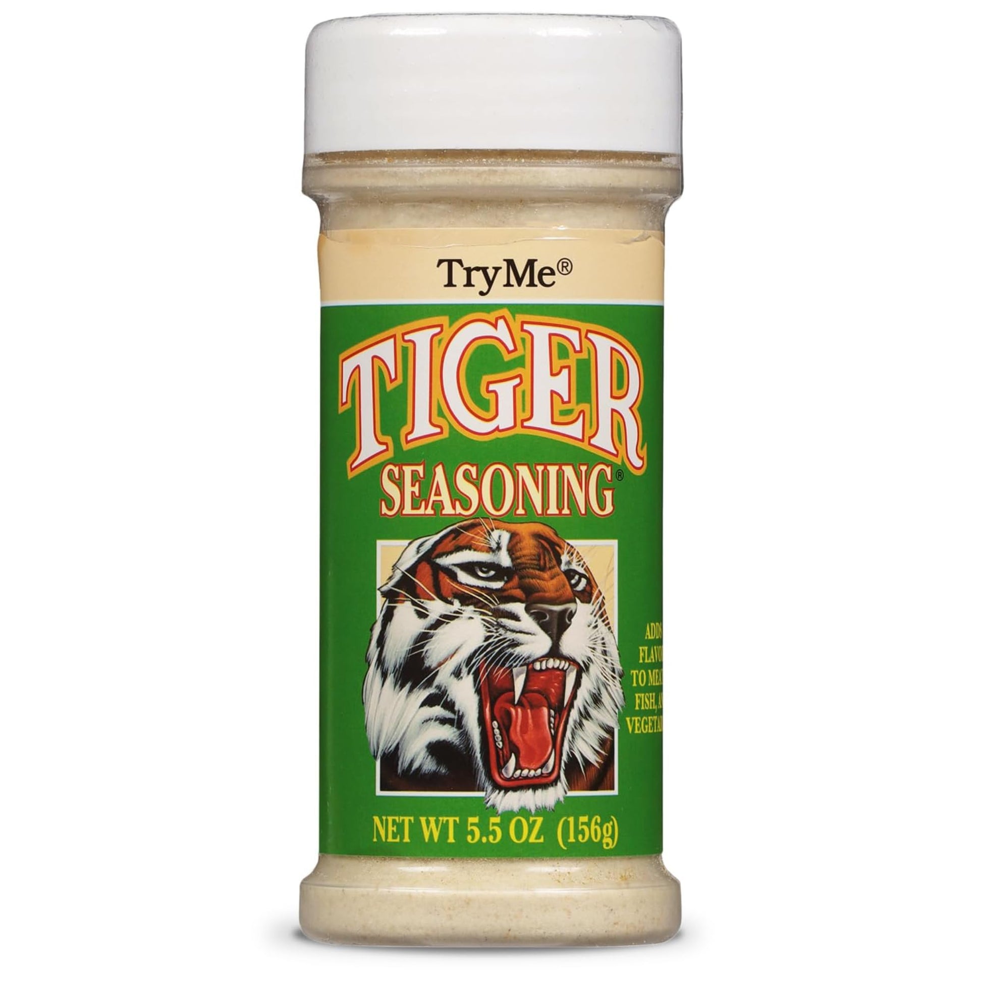 Try Me Tiger Seasoning for Meat Fish and Vegetables, 5.5oz Bottle (Pack of 1)