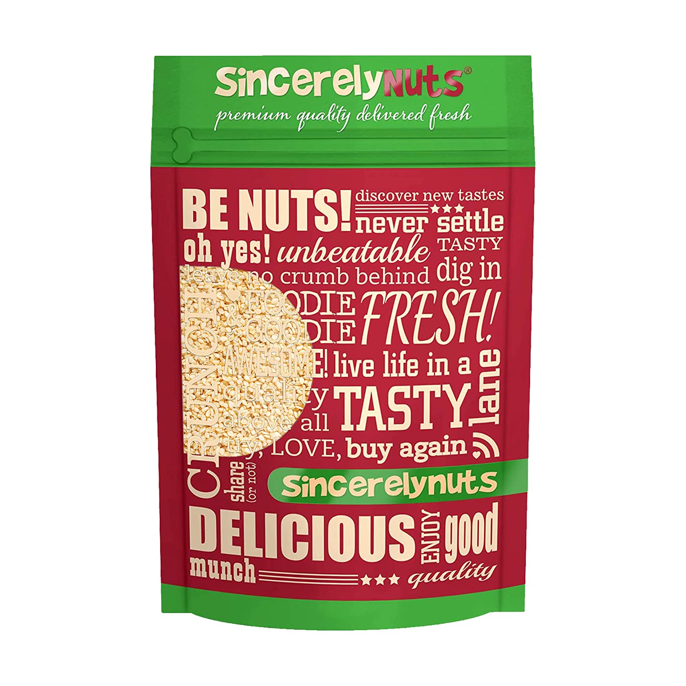 Sincerely Nuts Hulled Sesame Seeds | A Heart Healthy Snack Rich in Fiber, Minerals & Antioxidants | Source of Plant Based Protei