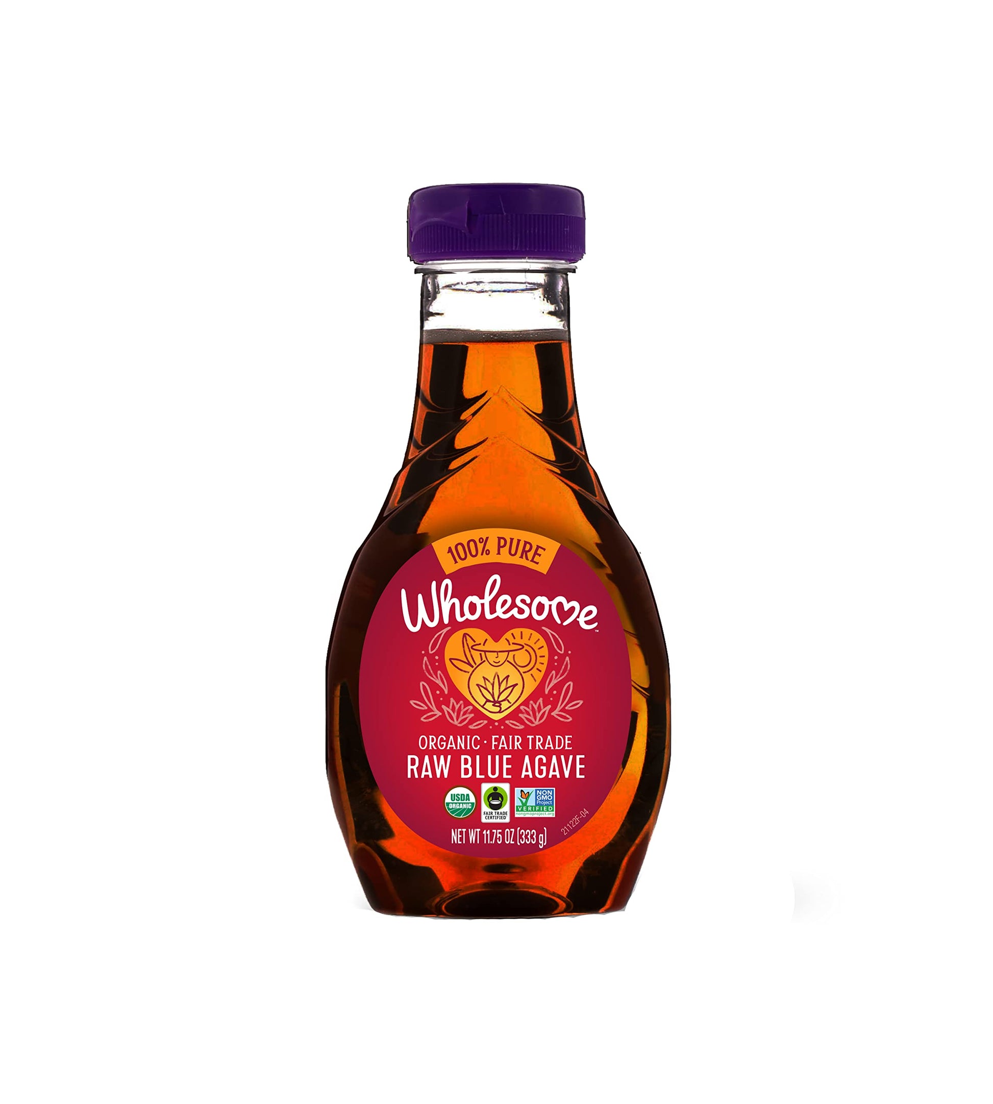 Wholesome Sweeteners 11.75-Ounce Organic Raw Blue Agave Nectar, Fair Trade, 100% Pure, Non GMO, Gluten Free & Vegan, 1 Pack