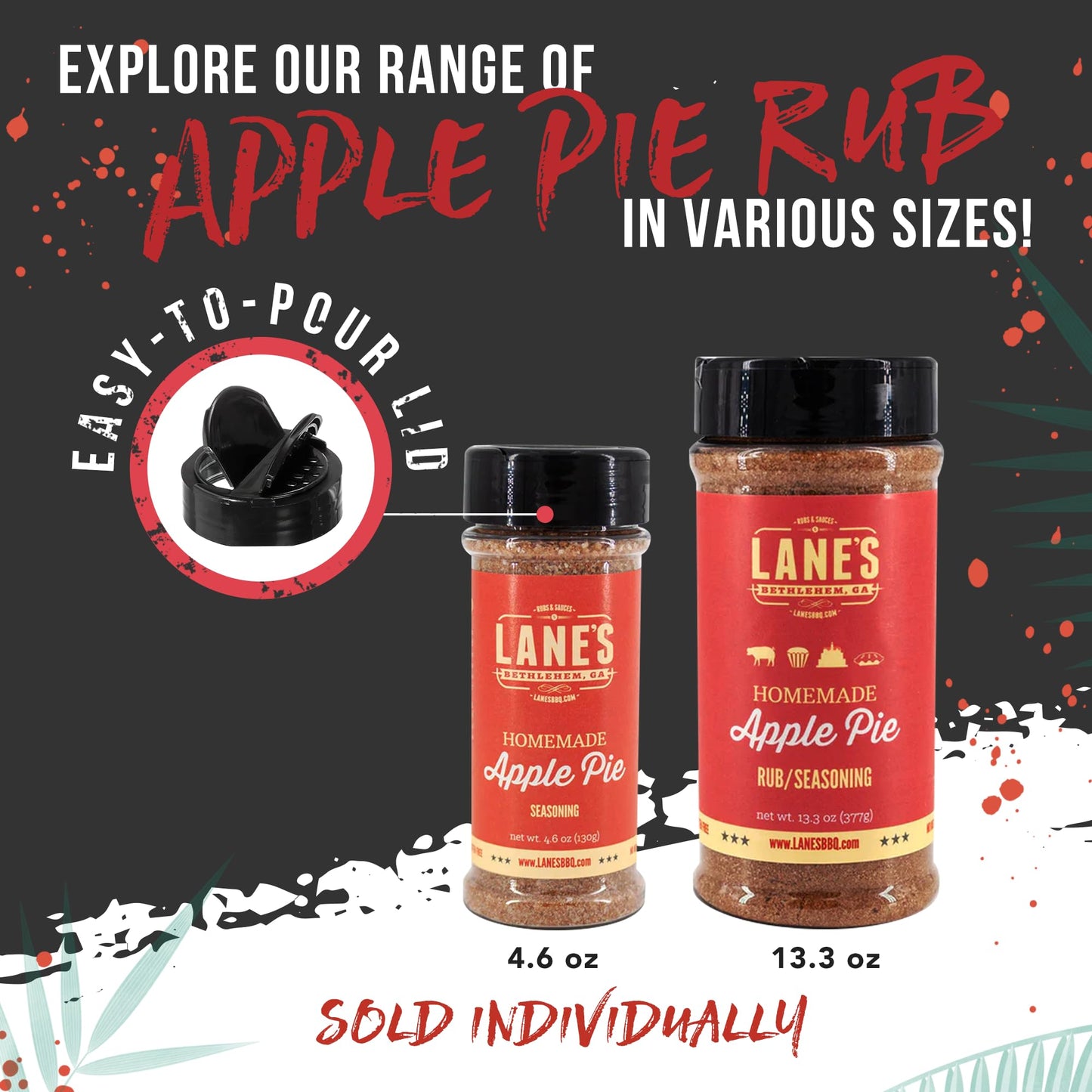 Lanes Apple Pie Seasoning, All-Natural Spice for Desserts, 13.3 Ounce, Gluten-Free, No MSG, Made in USA