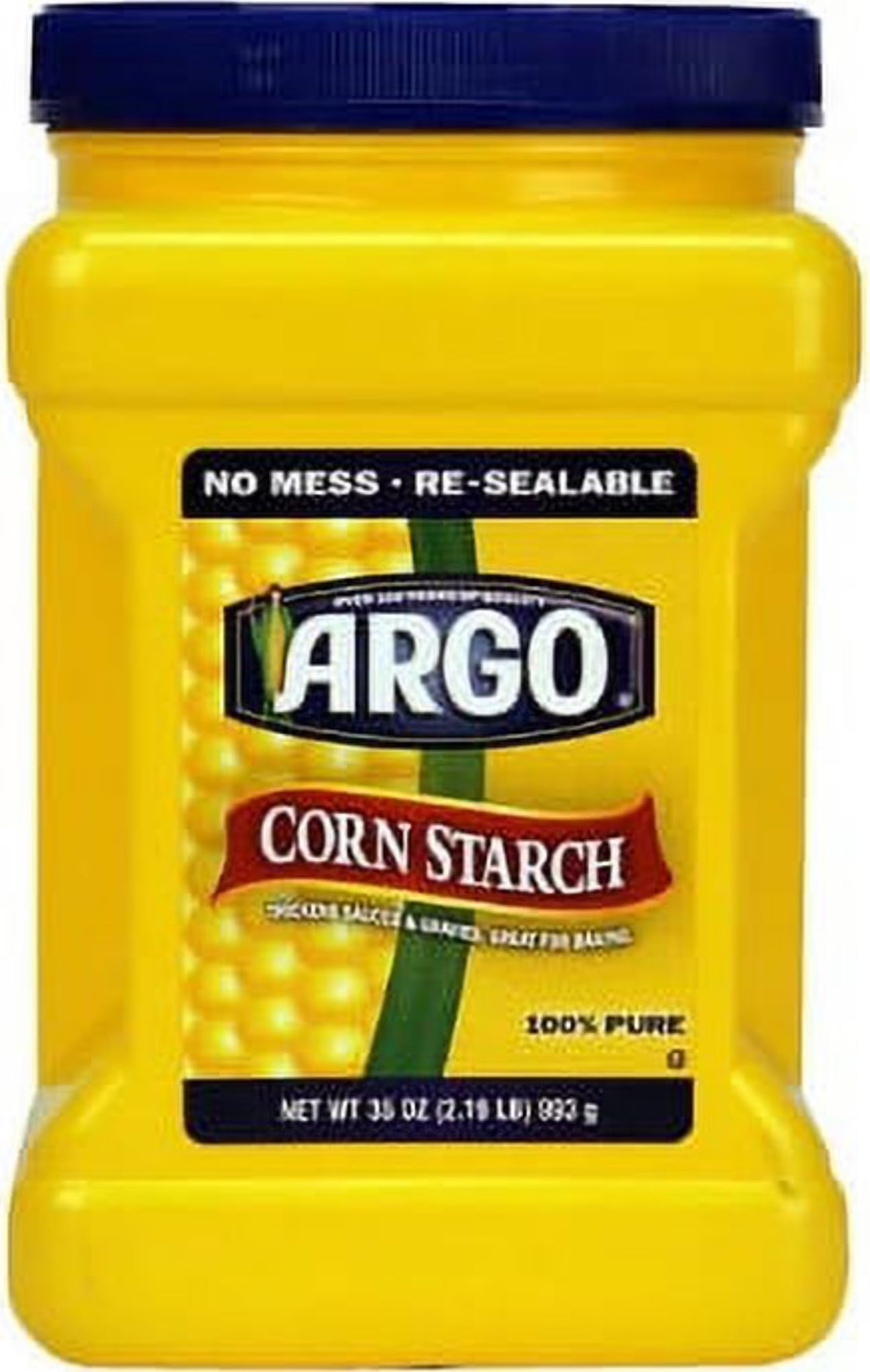 ARGO Cornstarch, 35oz, Pack of 4, 2.18 Pounds, Gluten-Free, Ideal for Cooking and Baking