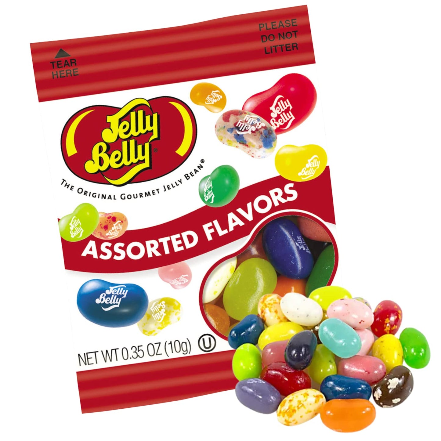 20 Mini Packs Of Assorted Flavor Jelly Beans, Individually Bagged For Halloween Or Birthday Party Favors, Bulk Chewy Candy, Pack
