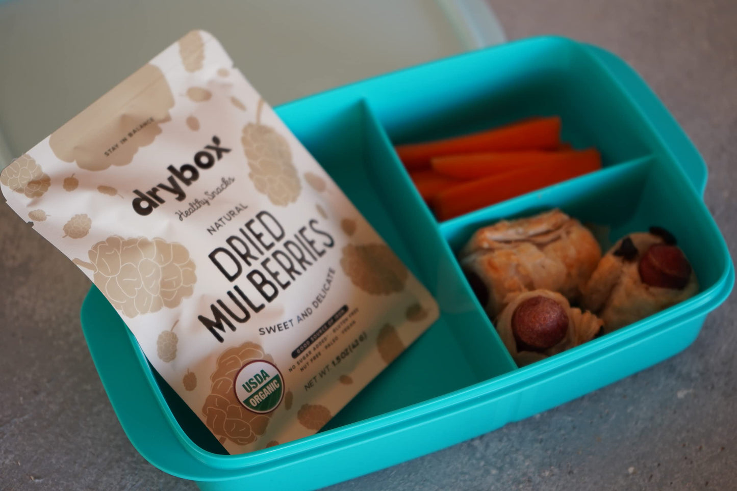 Drybox Dried White Mulberries Snacks 5 Pack No Sugar Added | Non-Gmo Gluten Free Dried Fruit | Great For School Lunches, Office