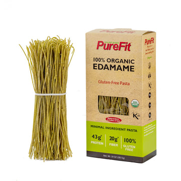 Purefit Organic Edamame Spaghetti Pasta，High Protein Pasta，Low Carb Keto Pasta, Gluten-Free, Vegan, Non-Gmo, Kosher, Plant-Based Bean Noodles - 1 Pack(10 Oz/5 Servings)