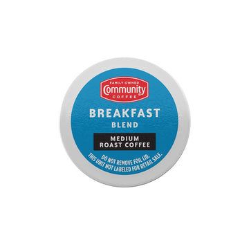Community Coffee Medium Roast Single Serve KCup Compatible Pods Box of Pods, Breakfast Blend, 18 Count (Pack of 1)