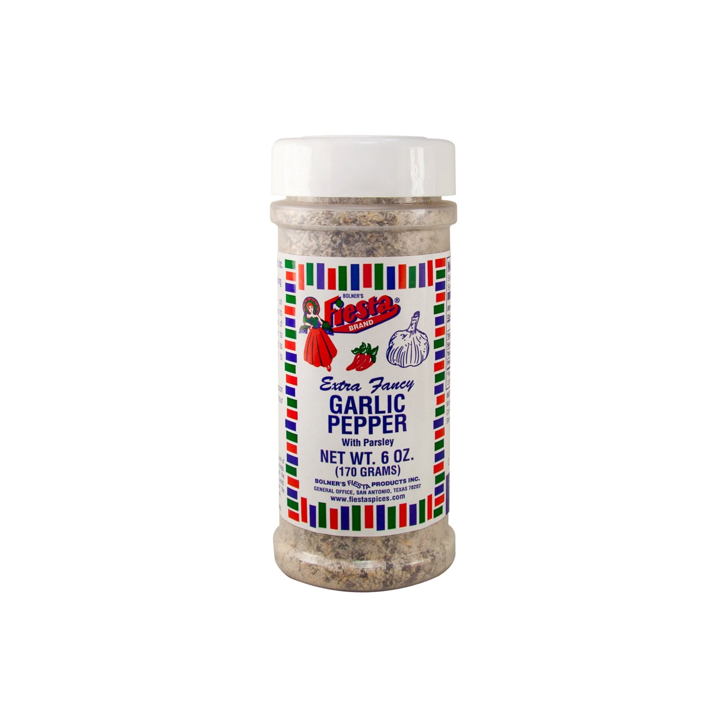 Bolner'S Fiesta Extra Fancy Garlic Pepper Blend 6Oz