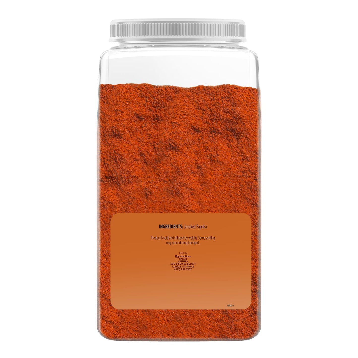 Unpretentious Smoked Paprika, 5 Lb Jar, Ground Spice From Dried Red Chile Peppers, Smoked Flavor