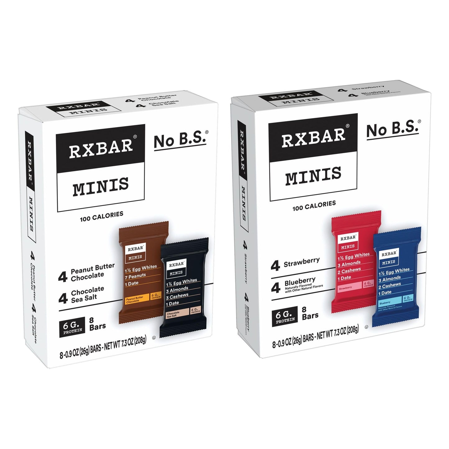 Rxbar Minis Protein Bars, Protein Snack, Snack Bars, Variety Pack (16 Bars)