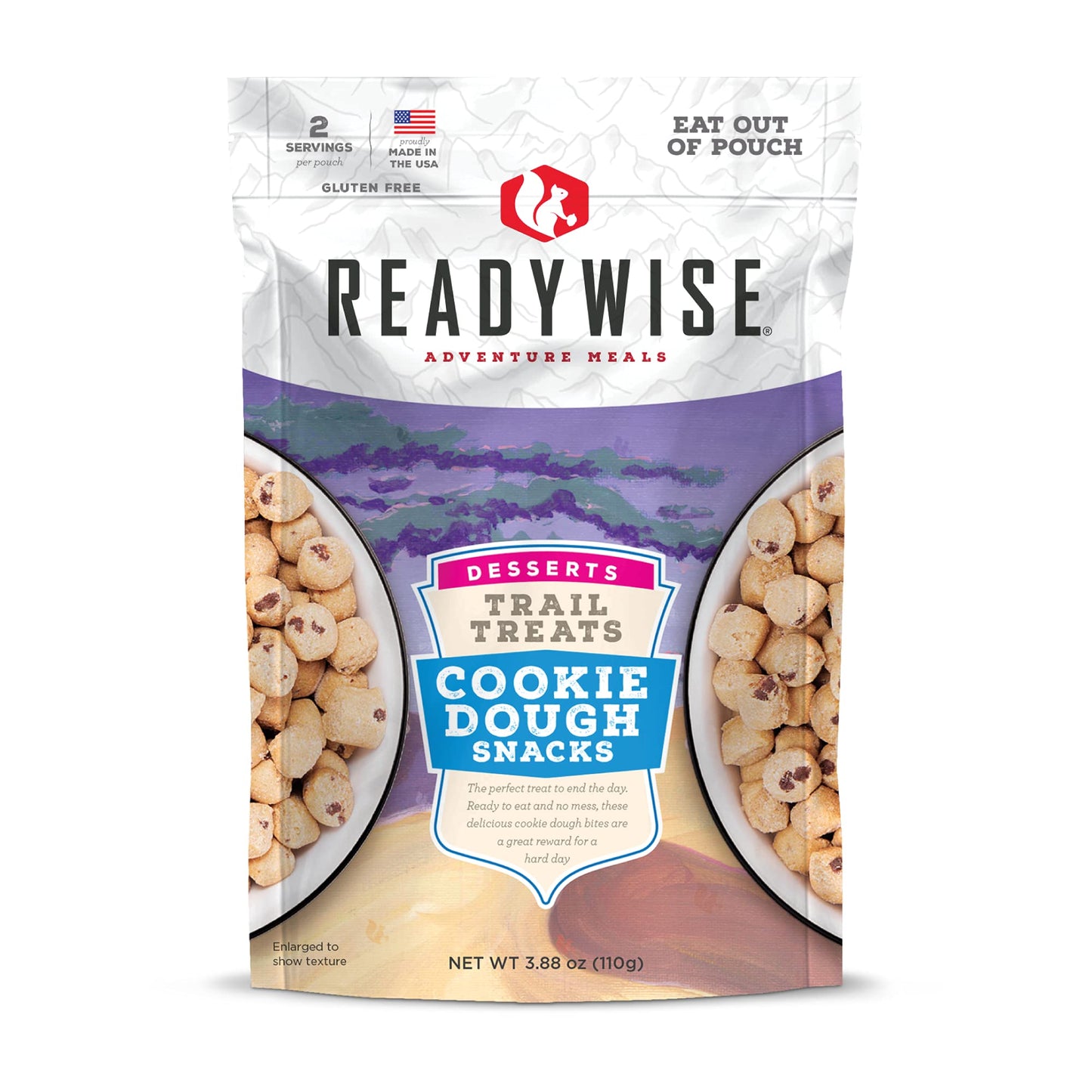 Readywise - Outdoor Cookie Dough Trail  , 2 Servings, Pack Of 1, Emergency Preparedness, Freeze Dried Food, Mre, Snack Pack, Survival Food, Emergency Food For Backpacking, Camping, And Hiking