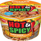 Nissin Bowl Noodles Hot & Spicy Chicken Flavor Microwavable And Spoonable Noodles & Soup With Og Trans Fat For Best In Ramen Instant Noddle Soup- 12 Pack Of 3.32 Oz Cups