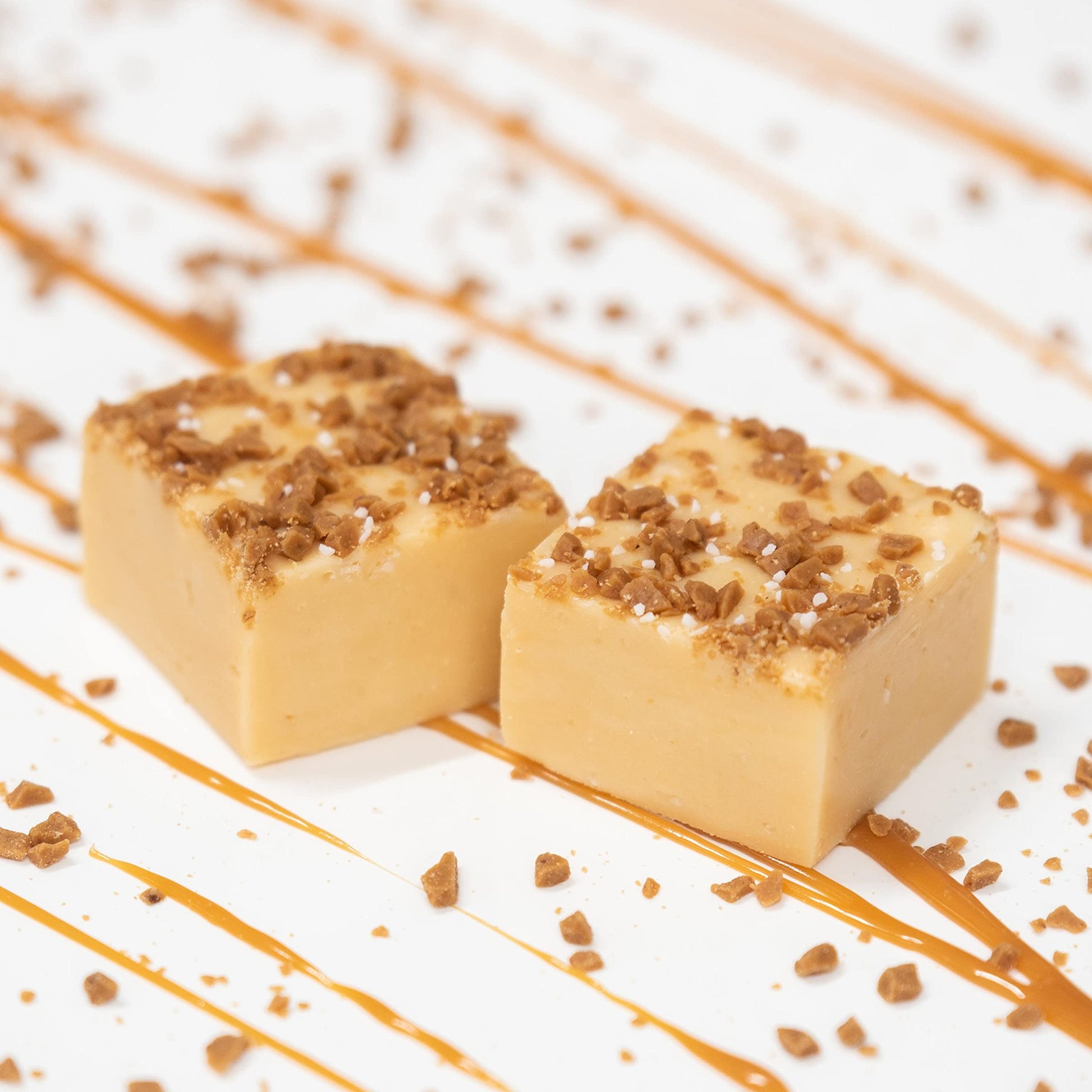 Valley Fudge Salted Caramel Toffee Artisan Fudge Gourmet Candy One Pound Package