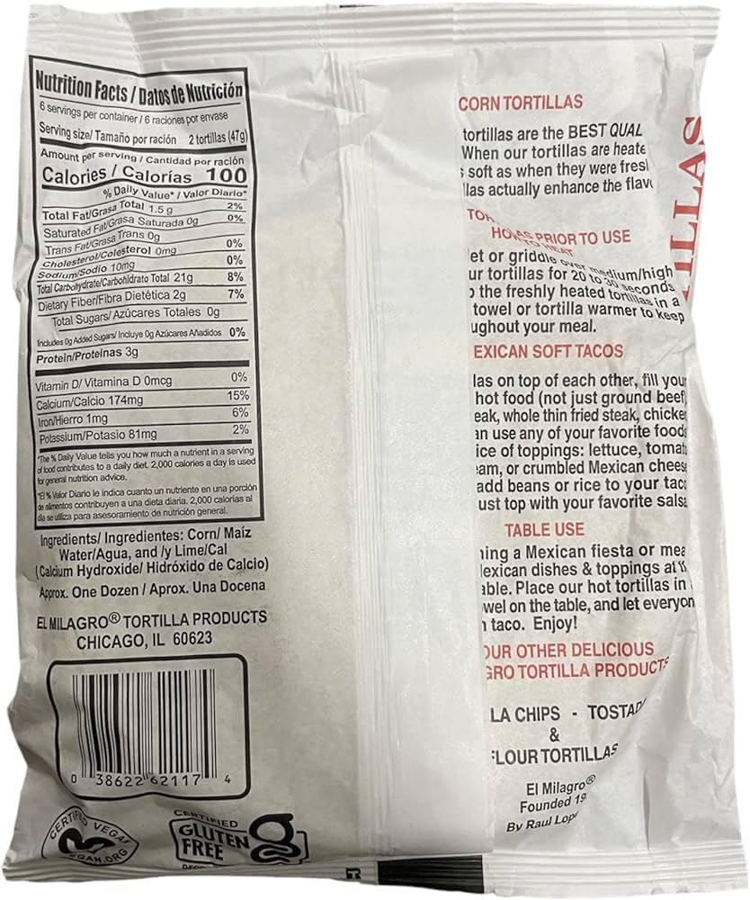 El Milagro, Tortilla Corn, 10 ounce (16 Pack)