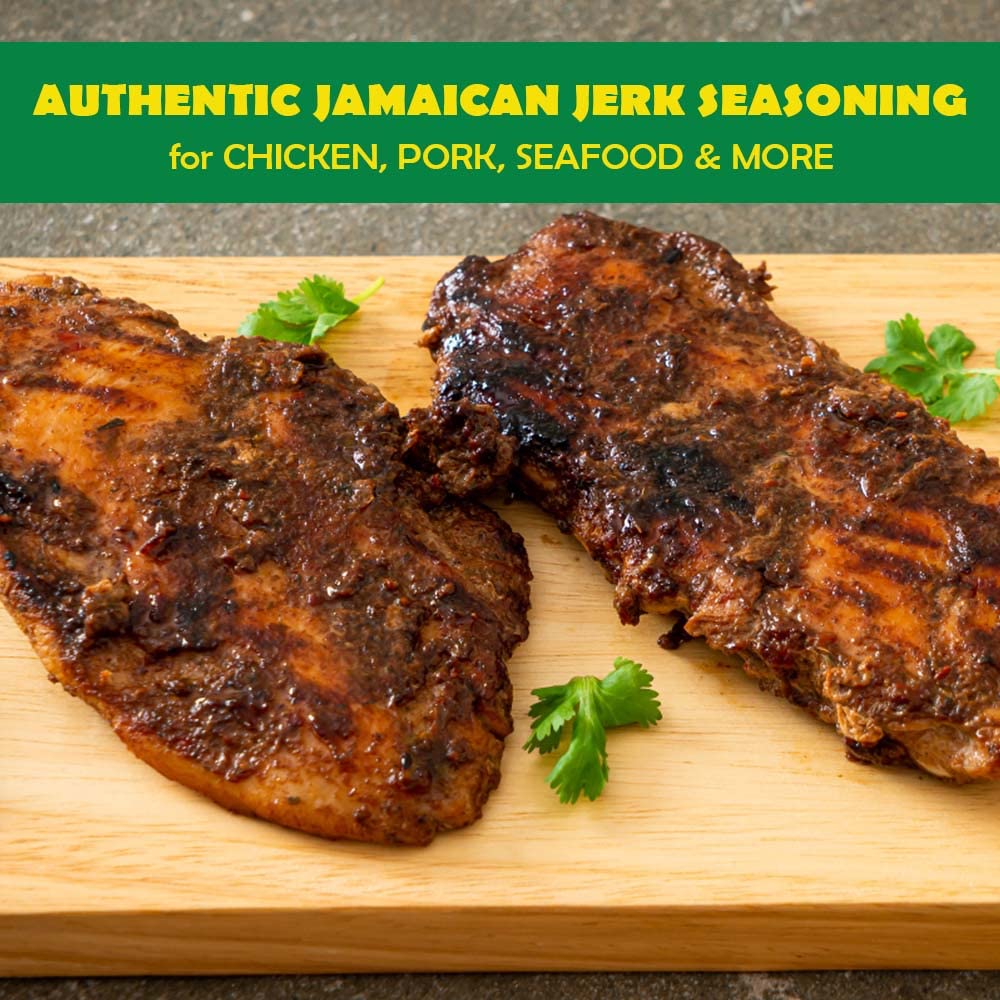 Eatons Mild Jamaican Jerk Seasoning - Easy to Use, Flavorful Caribbean Jerk Blend for Meat, Seafood, BBQ Rub, Grilled Chicken,