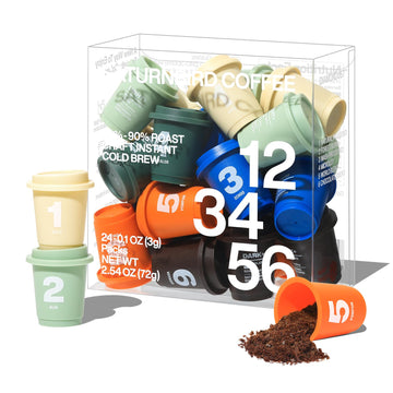 Saturnbird Coffee Instant Cold Brew - Light, Medium, Dark Roast Variety Pack, 6 Roast Levels (No.1-6), 100% Arabica With Diamond