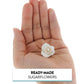 Global Sugar Art Edible Rose Sugar Cake Flowers, White Unwired, Very Small, 18 Count By Chef Alan Tetreault