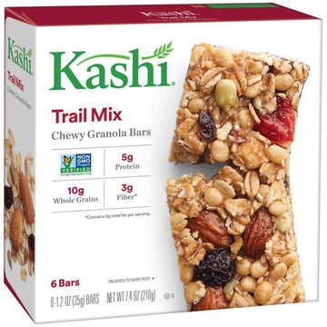 Kashi TLC Trail Mix Chewy Bar, 1.2-ounce Bars, 6 Bars per Box, Case of 12 Boxes (Total 72 Bars)