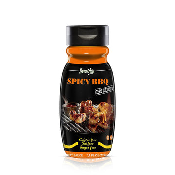 Sugar Free Spicy BBQ Sauce - No Sugar Spicy BBQ Sauce - Sugar Free Spicy Barbecue Sauce - Zero Calories and Fat Free, 11.1 FL OZ