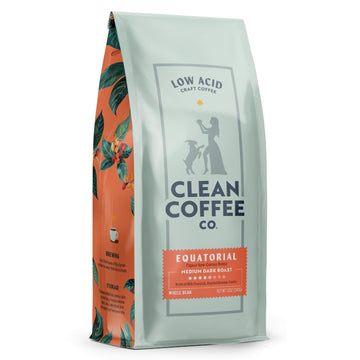 Clean Coffee Co. - Low Acid Medium-Dark Roast, Tested for Molds and Toxins, Papua New Guinea Blend, Notes of Milk Chocolate and 