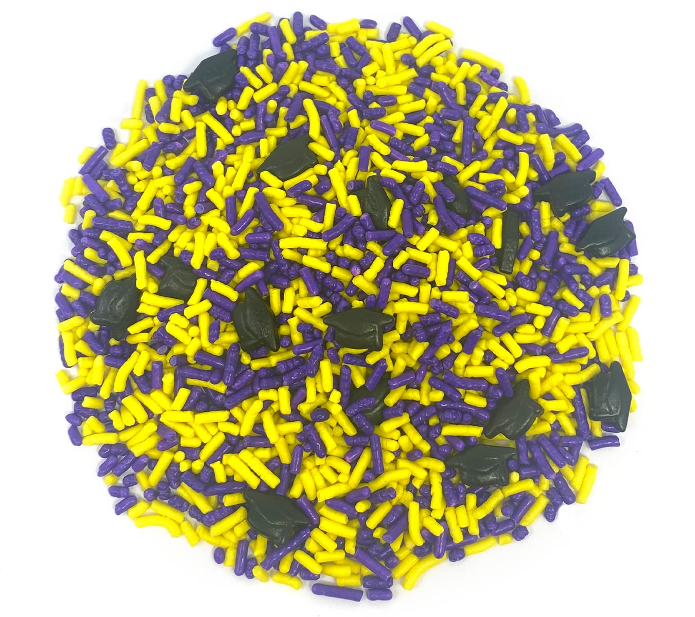 Mystic Sprinkles Graduation Day Sprinkles Mixes (Graduation Day! Purple & Yellow Sprinkle Mix 3.8Oz)