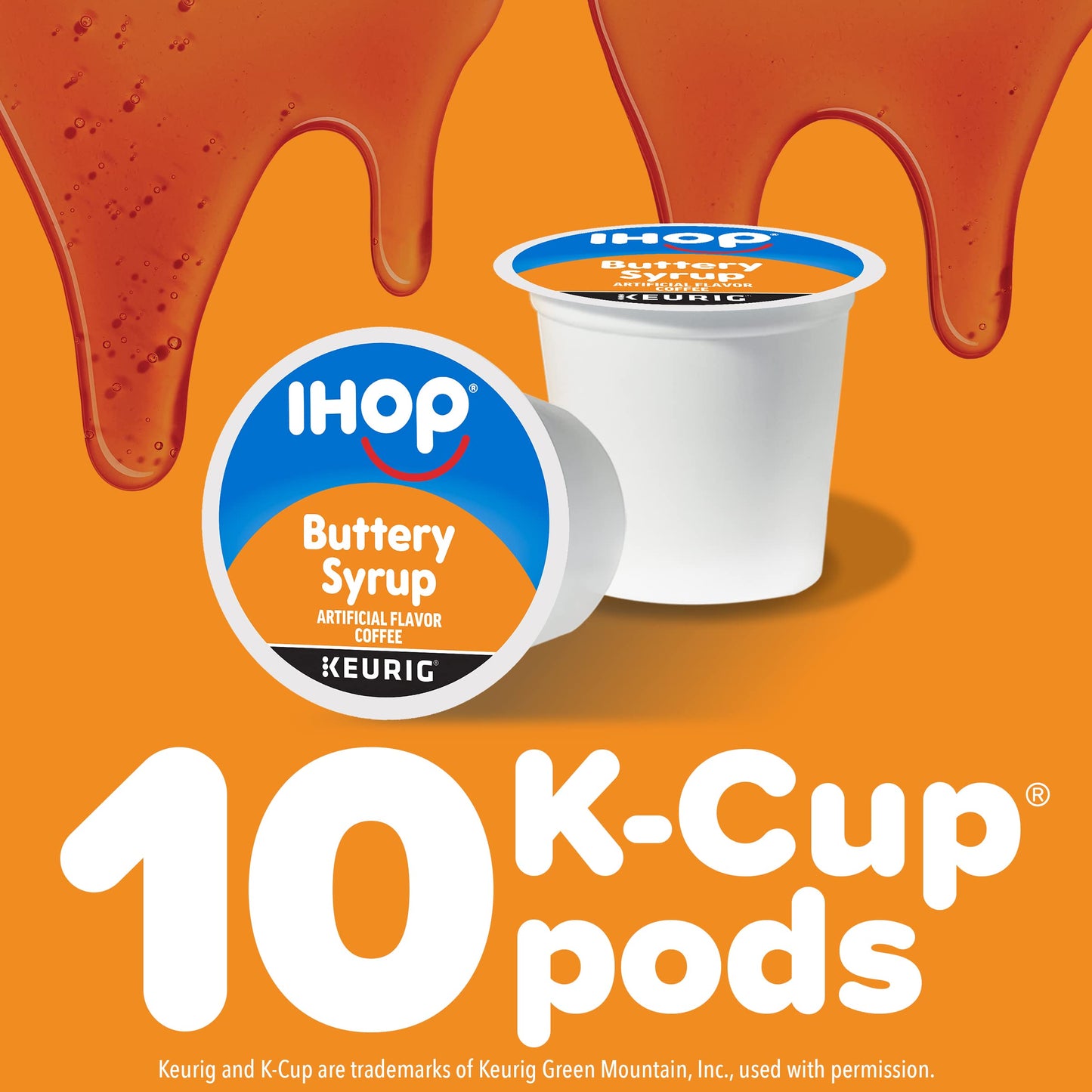 IHOP Buttery Syrup Flavored Keurig K-Cup Coffee Pods, 10 Count Box