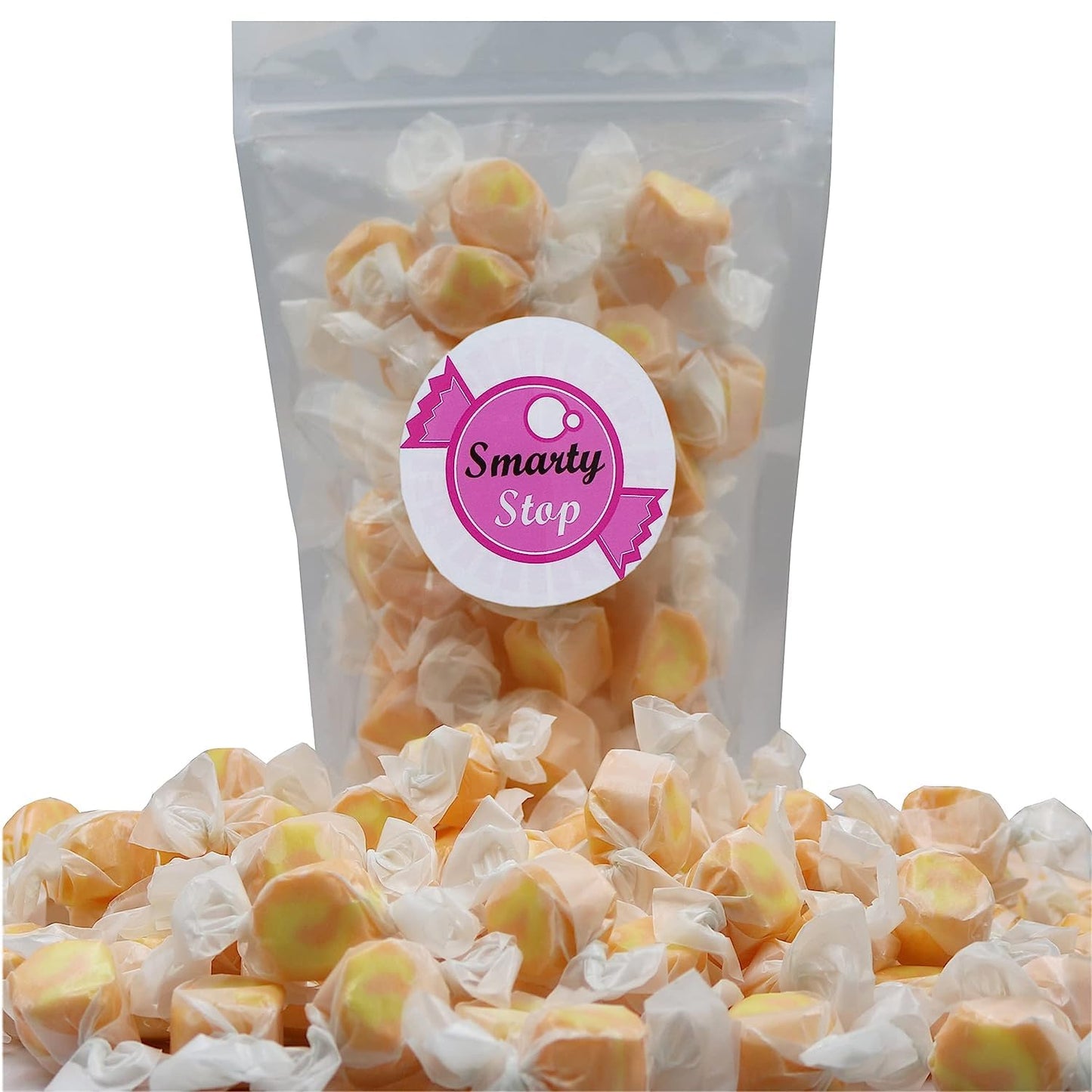 Gourmet Soft And Chewy Salt Water Taffy Candies - Individually Wrapped - Bulk Bags (Mango, 5 Pound (Pack Of 1))
