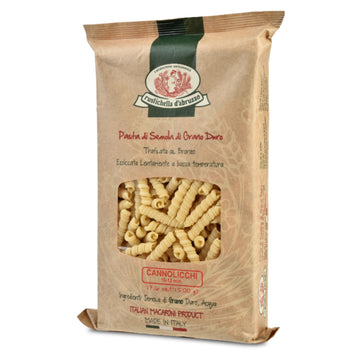 Rustichella D Abruzzo Cannolicchi Durum Wheat Pasta in Tray, 1.1 Pound