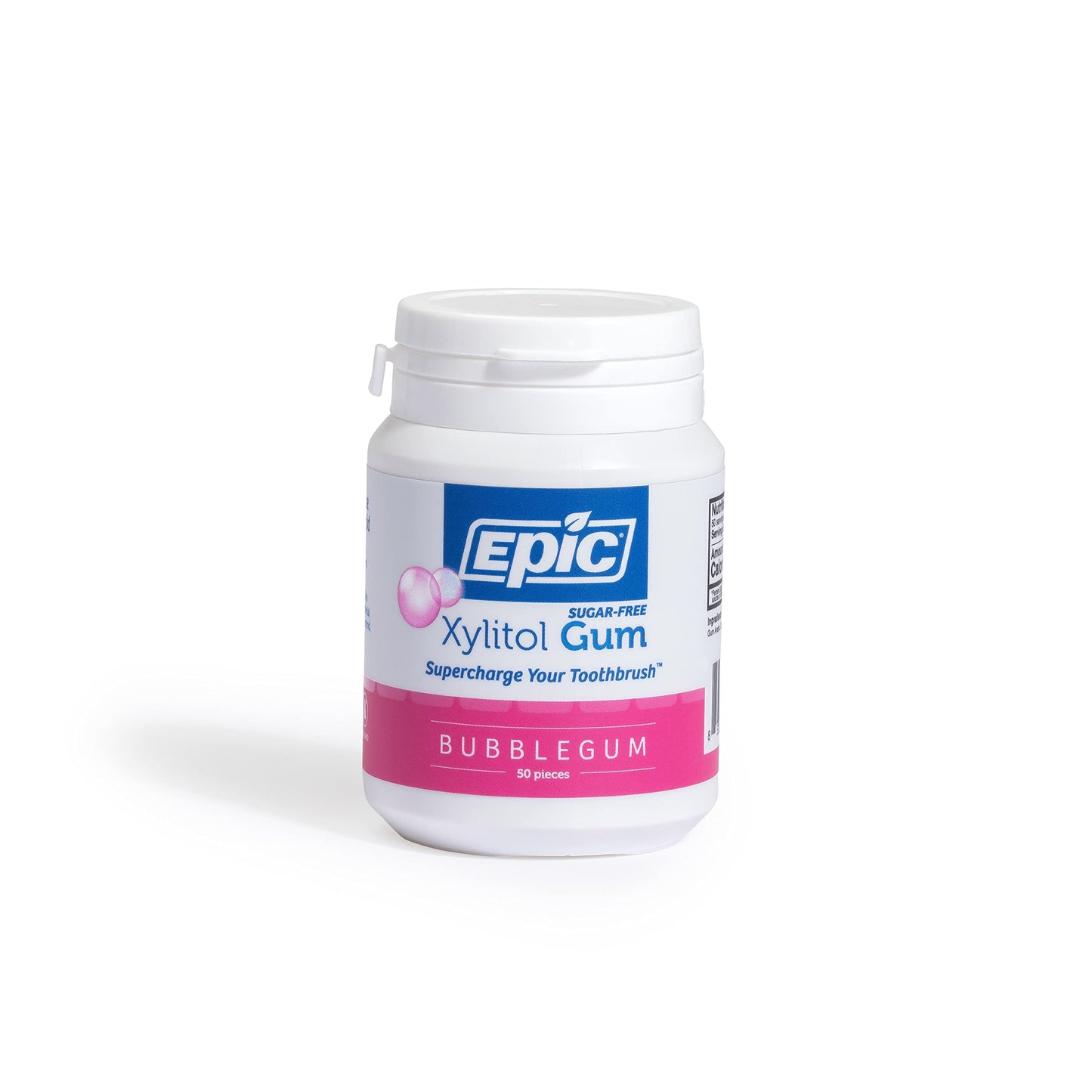 Epic Gum - Aspartame Free 100% Xylitol - Chewing Gum Sugar Free Gum - Bubblegum Flavored, 50 Pieces (Pack of 1)