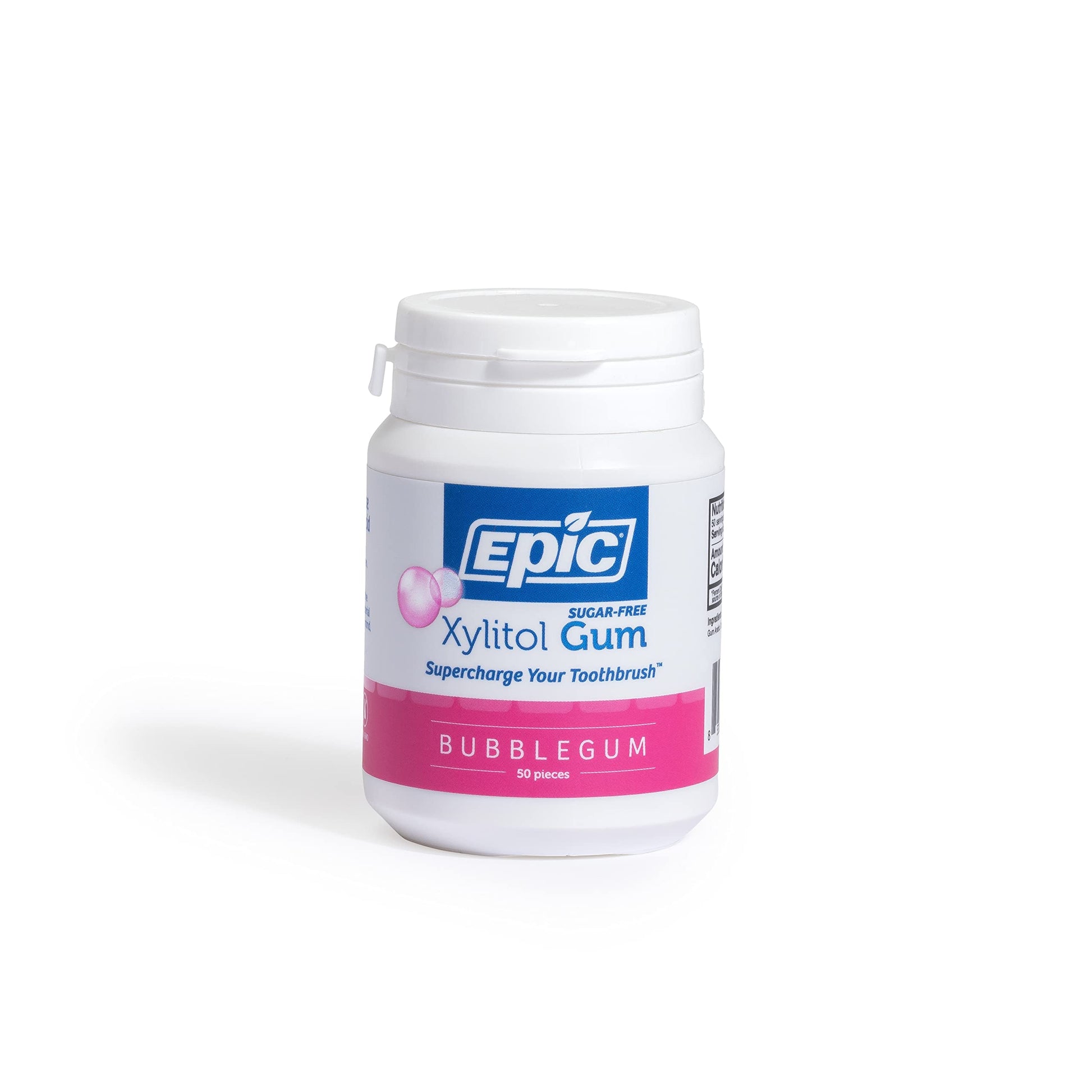 Epic Gum - Aspartame Free 100% Xylitol - Chewing Gum Sugar Free Gum - Bubblegum Flavored, 50 Pieces (Pack of 1)