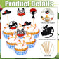 FOIMAS 60pcs Derby Party Appetizer Picks, Wood Toothpicks for Horse Race Decoration