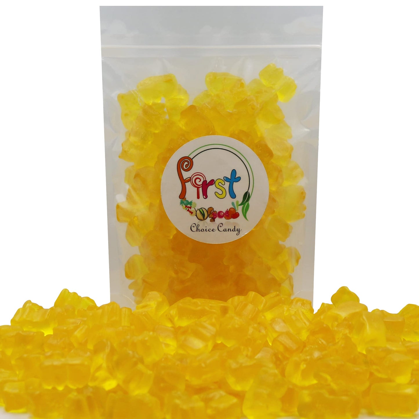 FirstChoiceCandy Gummy Bears (Yellow Lemon, 2 Pound (Pack of 1))