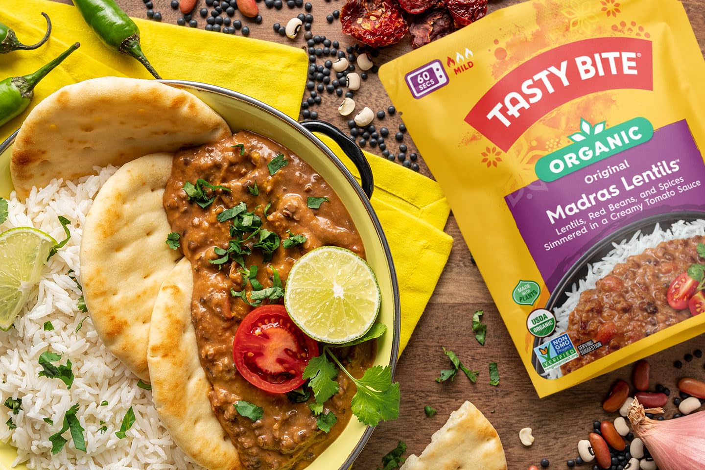 Tasty Bite Variety, Pack of 8, Madras Lentils, Bombay Potatoes, Vegetable Tikka Masala, Channa Masala, 3Bean Madras Lentils, Spl