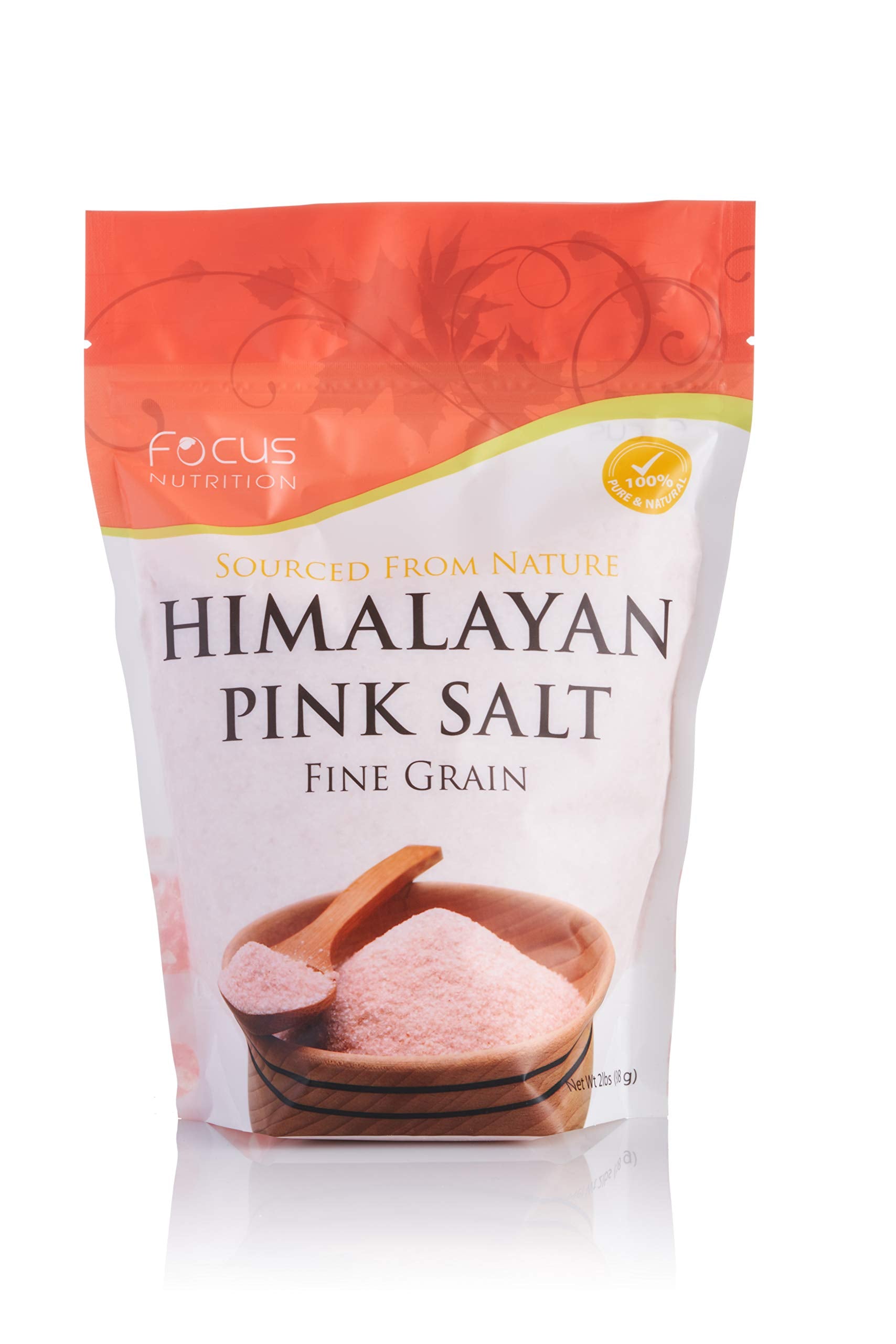 Focus Nutrition, Himalayan Pink Salt, 100% Natural Fine Grain, Resealable Pouch - 2 lbs