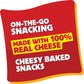 Cheez-It Snap'D Cheese Cracker Chips, Thin Crisps, Lunch Snacks, Double Cheese, 9Oz Box (12 Pouches)