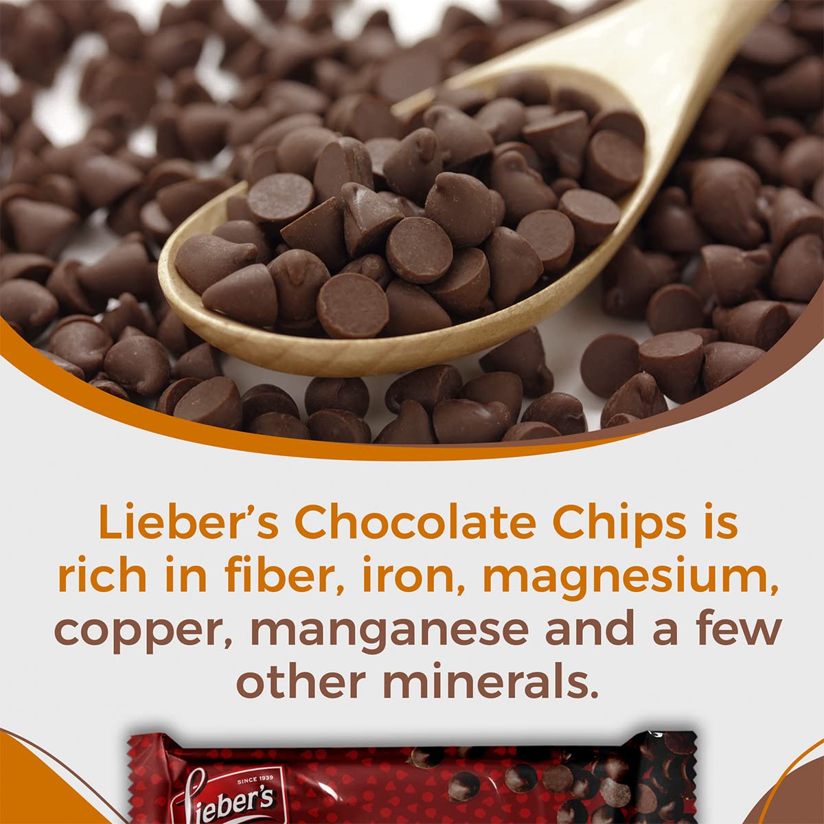 Liebers Vegan Semi-Sweet Chocolate Chips, Gluten Free, Dairy Free, 9 Oz Pack of 3